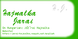 hajnalka jarai business card